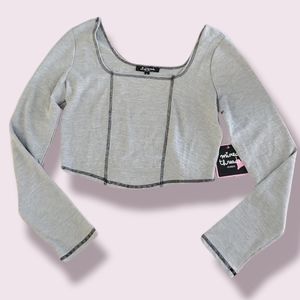 MIXED THREADS Lomg Sleeve Croptop